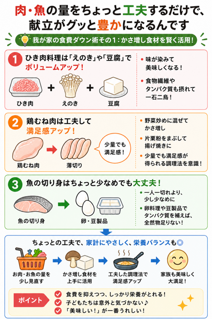 肉魚のズボラ献立1