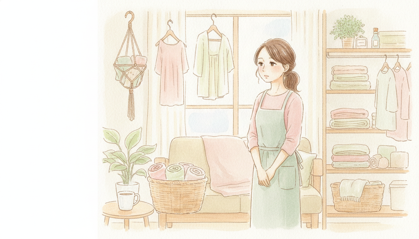 干しっぱなしでも散らからない!「見せる収納」で部屋もスッキリ
